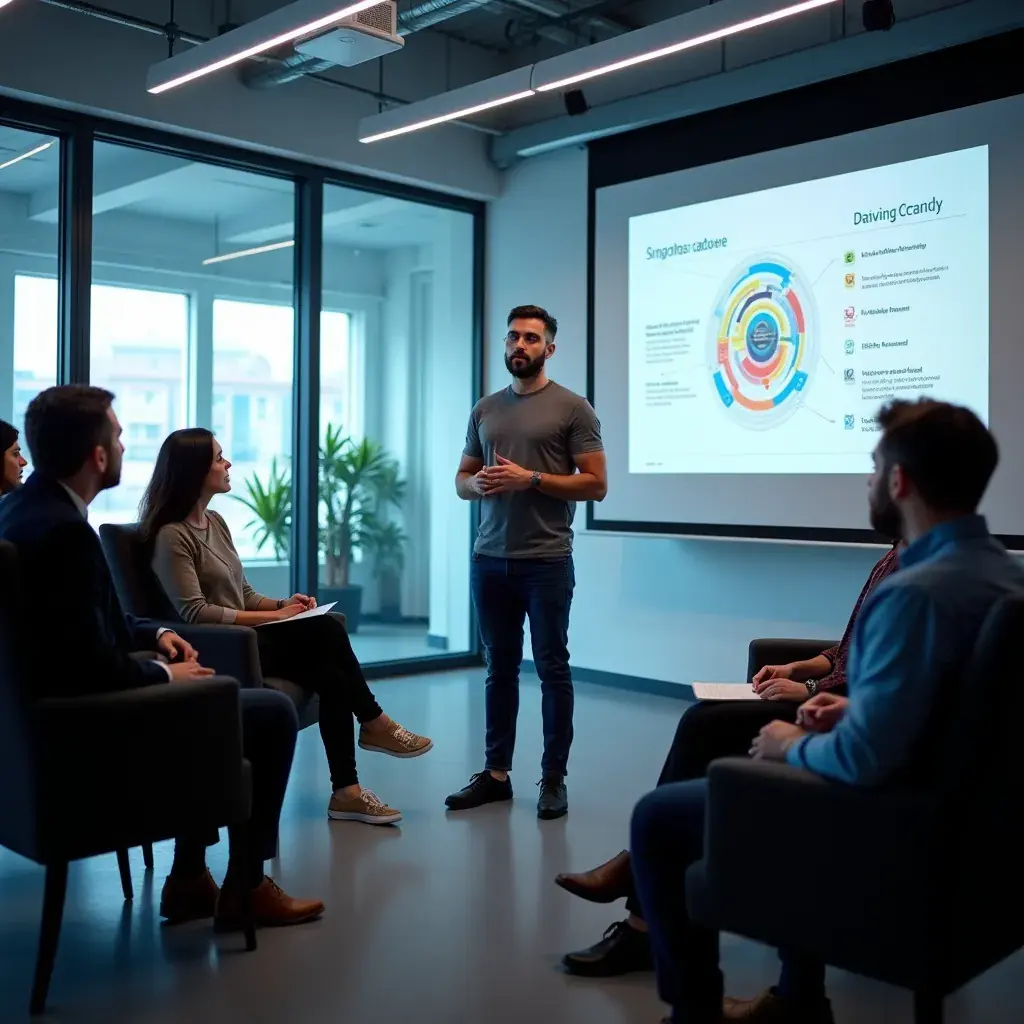 Sesiune de consultanță cu clienți pentru dezvoltarea afacerilor