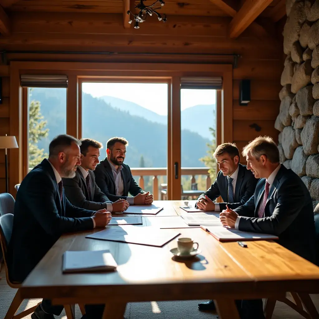 Experți români în dezvoltarea afacerilor discutând strategii de creștere